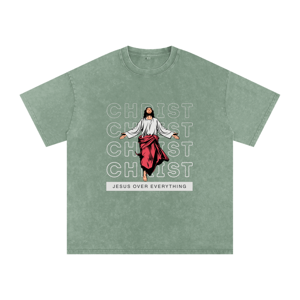 Snow Washed Oversized Cotton T-Shirt