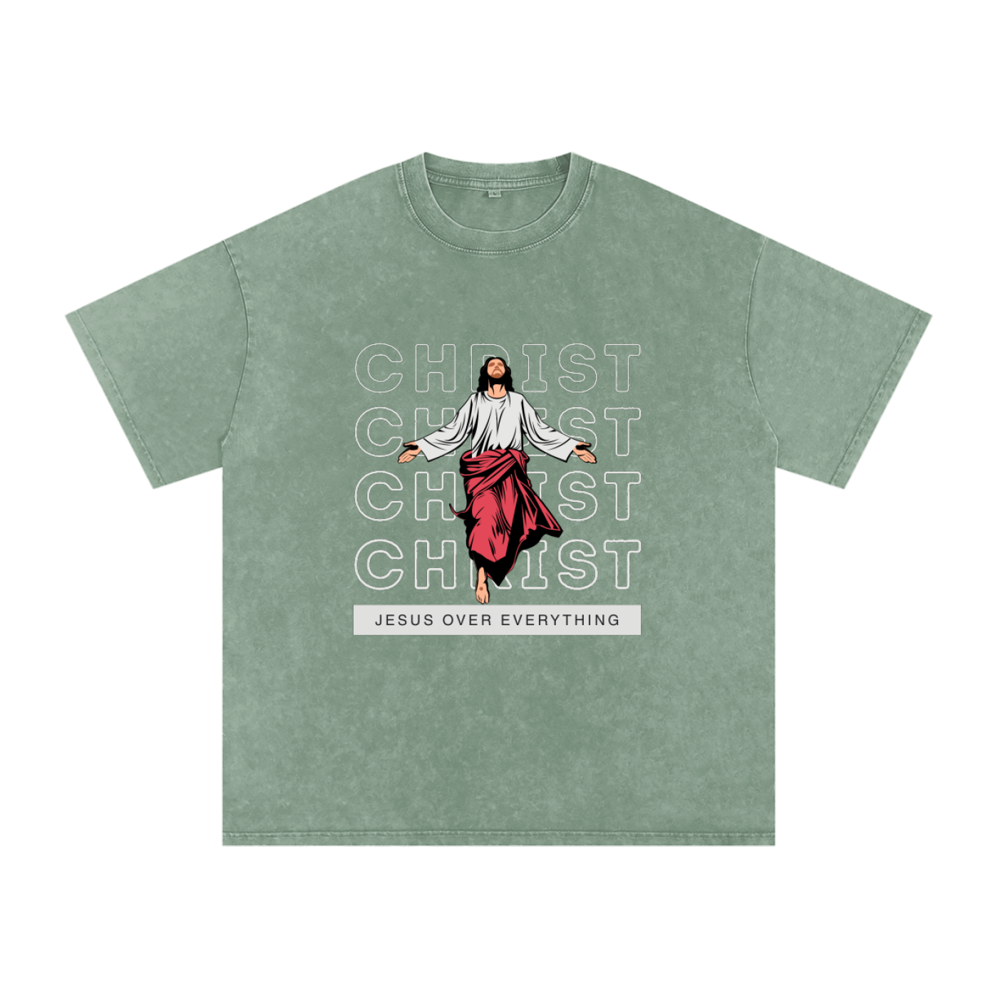 Snow Washed Oversized Cotton T-Shirt