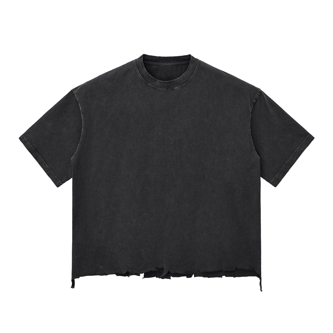 Snow Wash Raw-Hem Boxy T-shirt