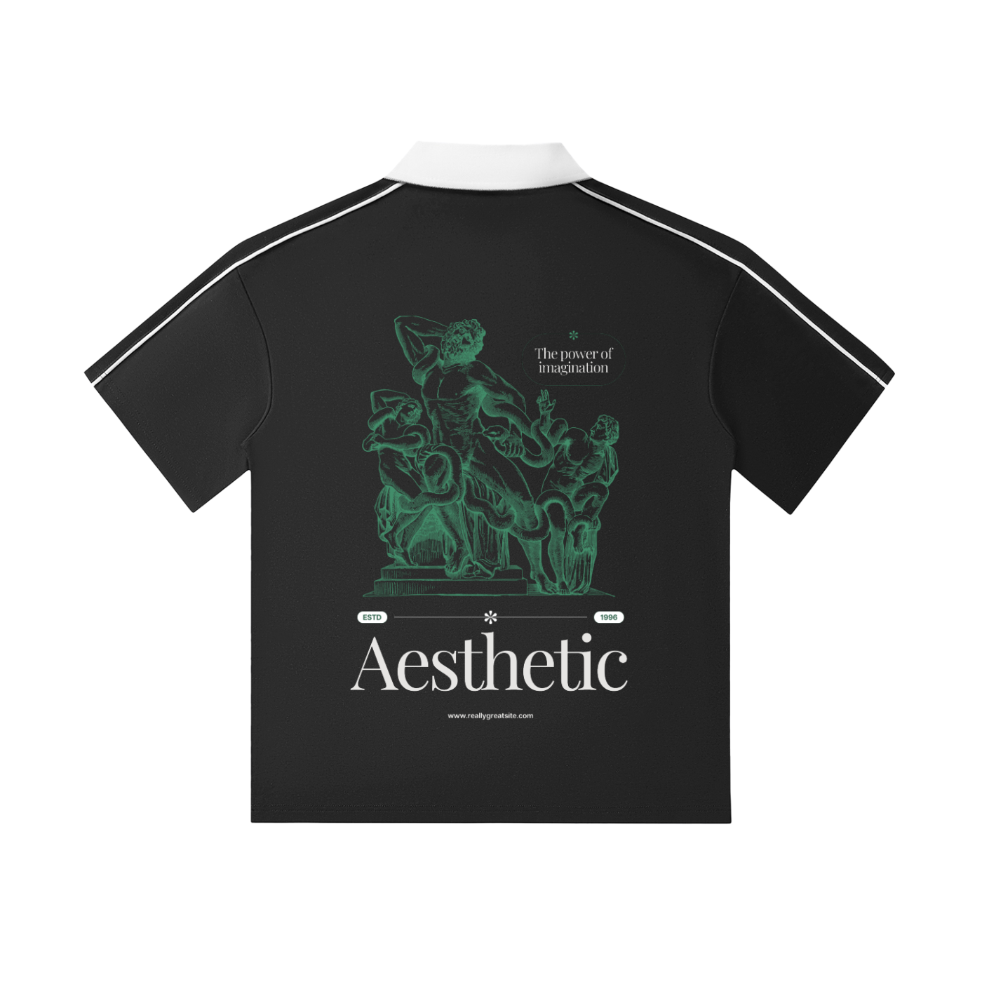 Contrast Collar Short-Sleeve Polo Shirt