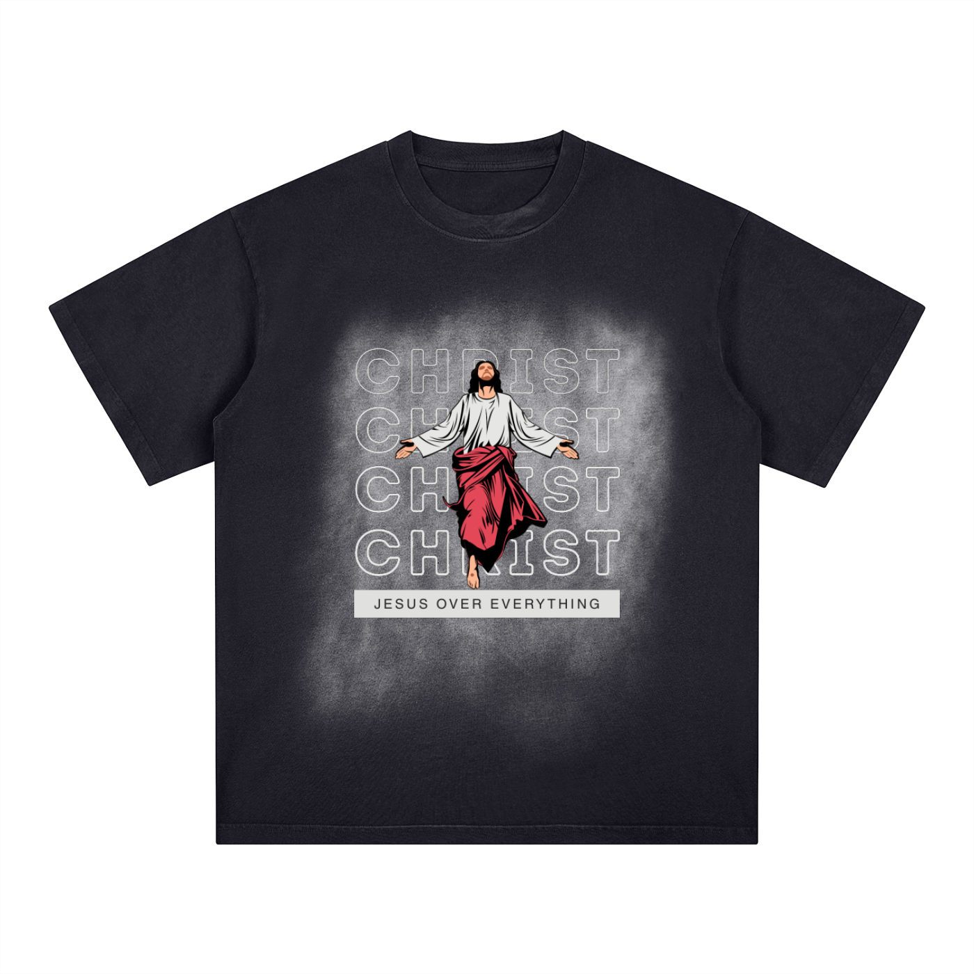 Square Patch Monkey Washed T-Shirt