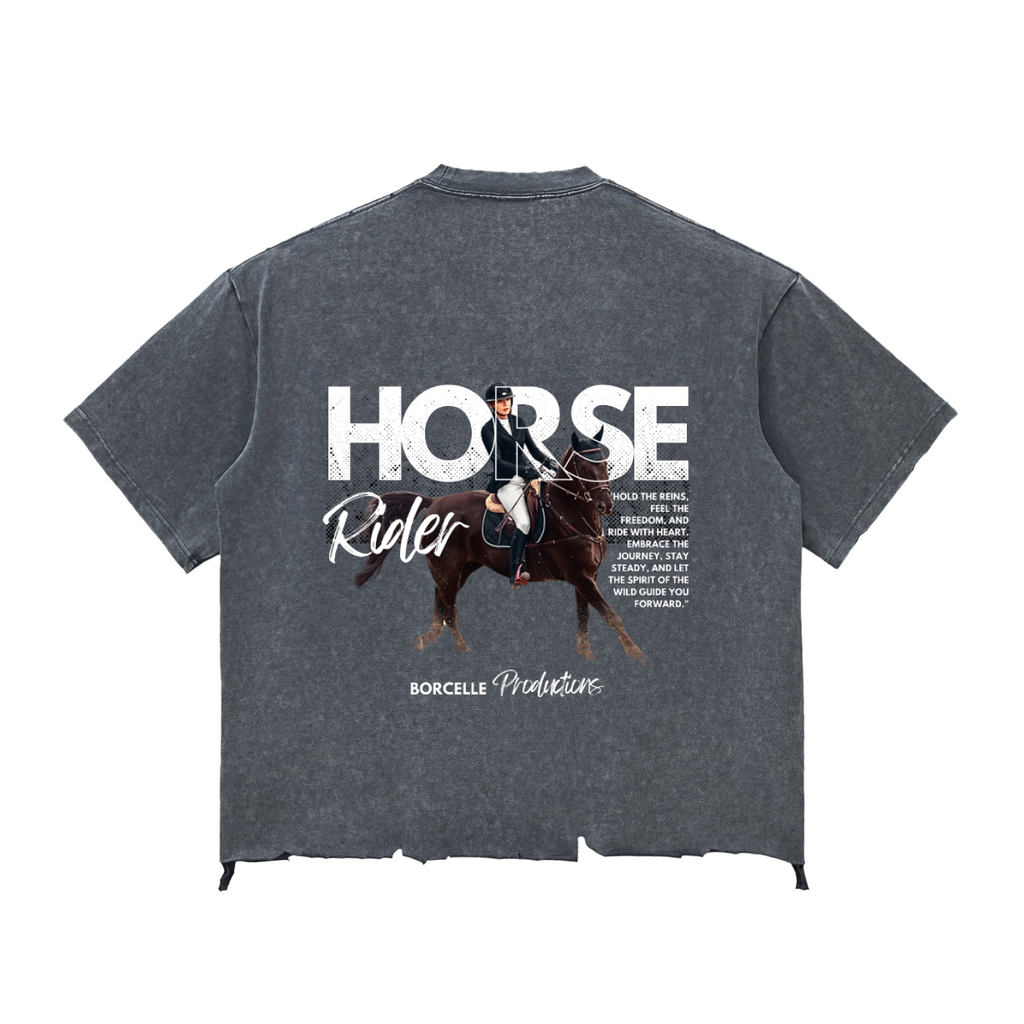 Snow Wash Raw-Hem Boxy T-shirt