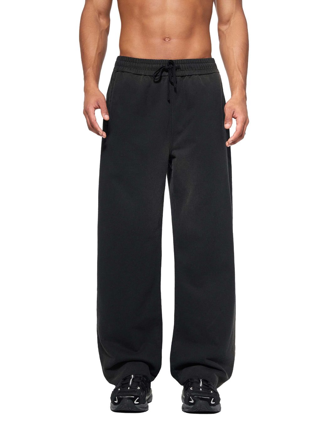 Sun Fade Raw Edge Straight-Leg Sweatpants